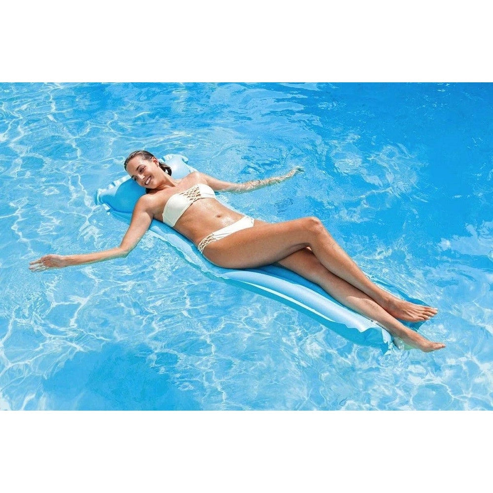 Trade Shop - Materassino Gonfiabile Tinta Unita 3 Colori Assortiti 183 X 69 Cm Piscina 59703 -