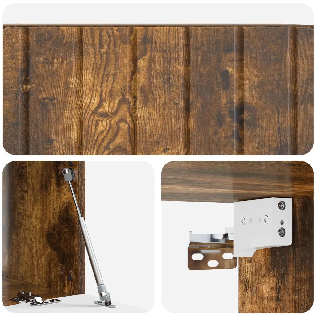 Mobile Porta TV da Muro Rovere Fumo 78,5 x 41 x 30 cm 898350