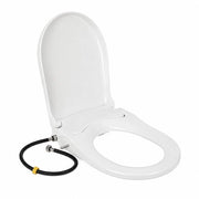 Sedia per il bagno con bidet - Doccia per il bagno - Igiene personale - Doppio risciacquo - 48 x 35 cm - Bianco