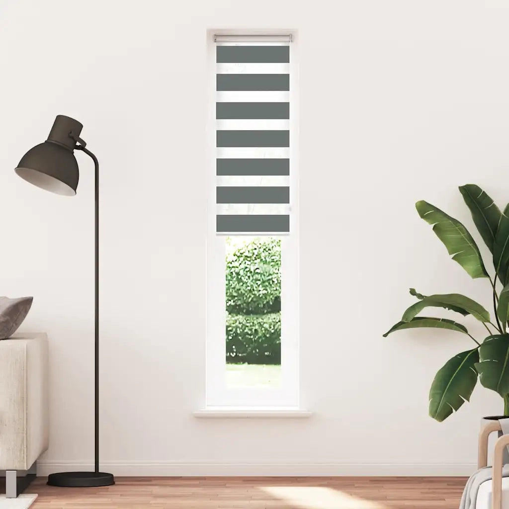 Tenda a Rullo Zebra Nero Larghezza Tessuto 115,9 cm Poliestere
