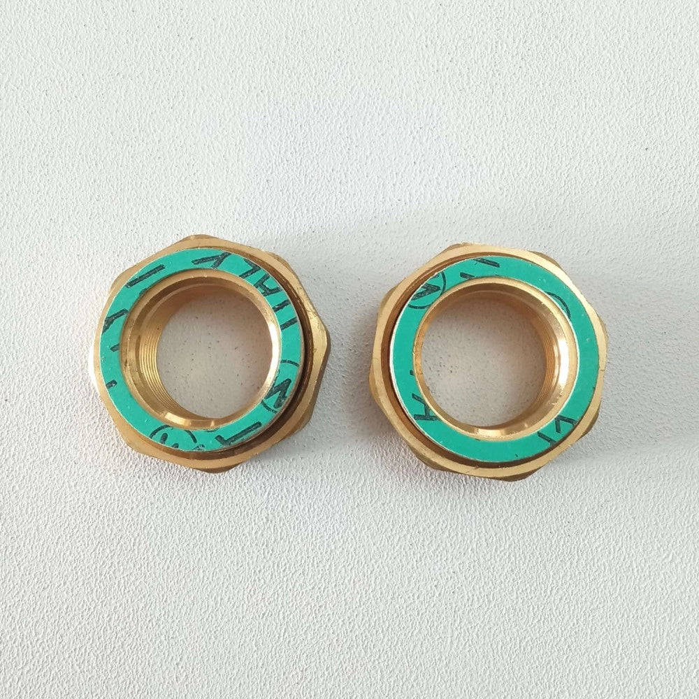 Bocchettone in ottone f 11/4 x f 3/4 per circolatore - 1 coppia