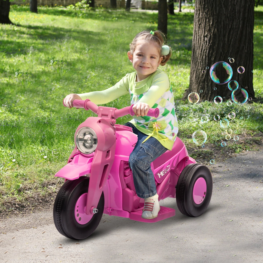 Moto Elettrica Bambini 3 Ruote ¨C Zephmum ¨C Rosa 6V