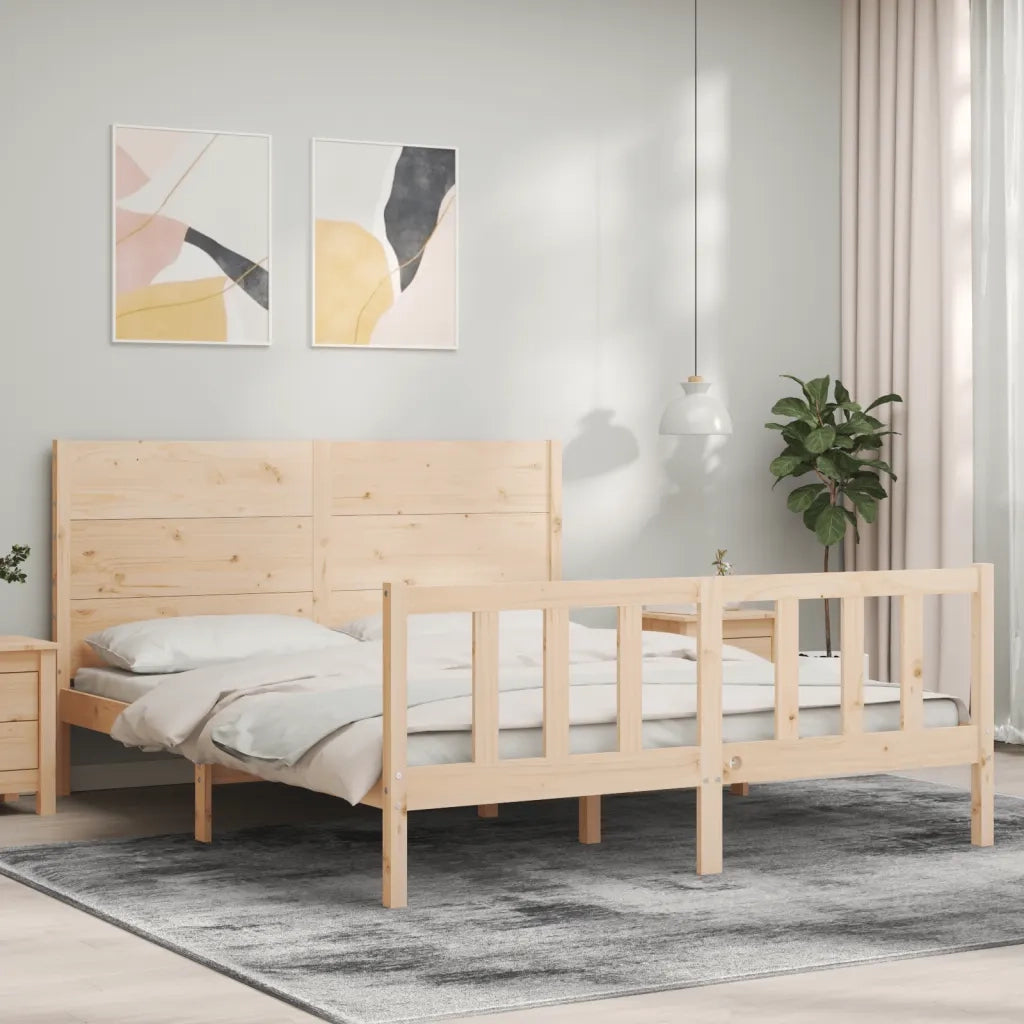 Giroletto senza Materasso 160x200 cm in Legno Massello di Pino 3192761