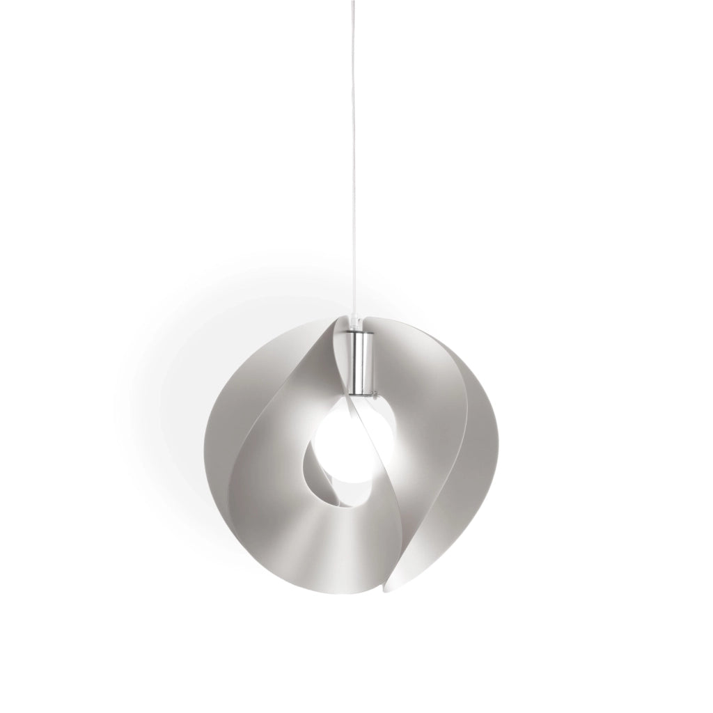 Sospensione Moderna Atom Polilux ® Argento E Metallo Cromo 1 Luce E27