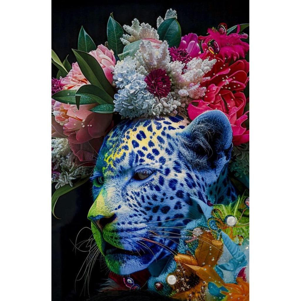 Stampa su Tela Fiori, Multicolore, Tessuto, 102x52x4 cm