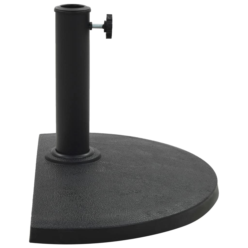 Base semicircolare per ombrellone in resina diametro 38 e 48 mm 9 kg nera 2202078