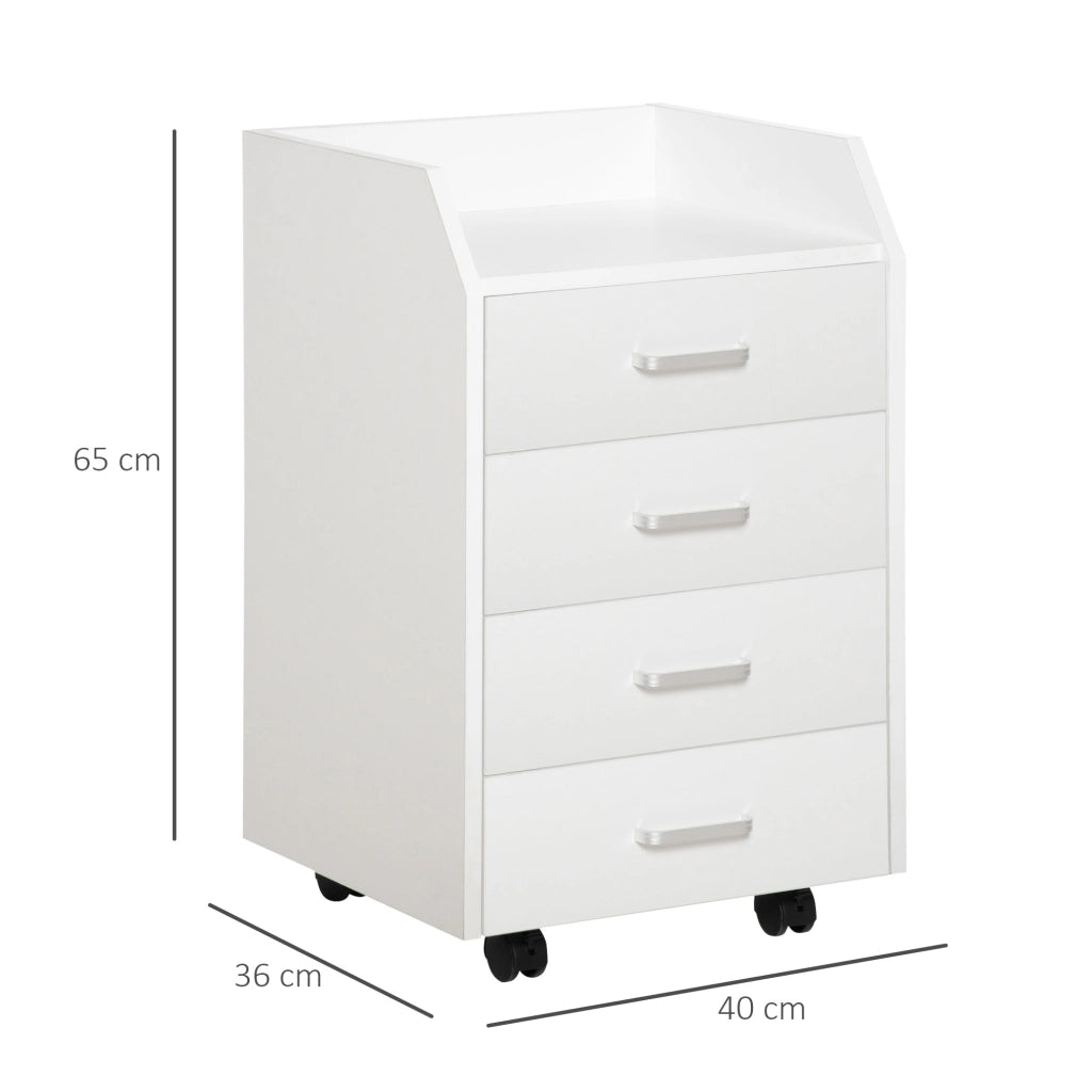Cassettiera per ufficio ¨C zephmum ¨C bianco 40x36x65 cm
