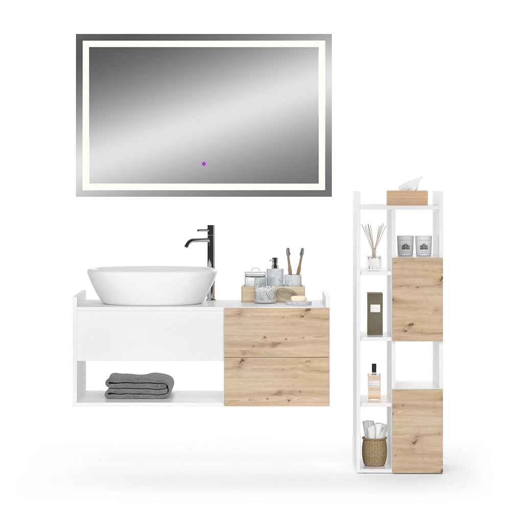 Vicco Set di mobili da bagno Bianco 3 parti