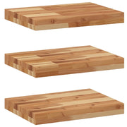 3 pz Mensole da Parete | Scaffali a Parete | Ripiano a parete 40x30x4 cm Legno Acacia Rifinito a Olio
