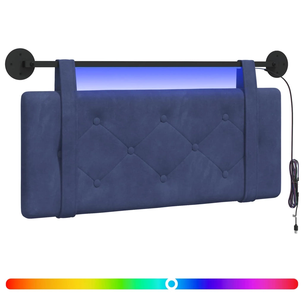 Testiera sospesa Con luce LED Blu Polizia Velluto