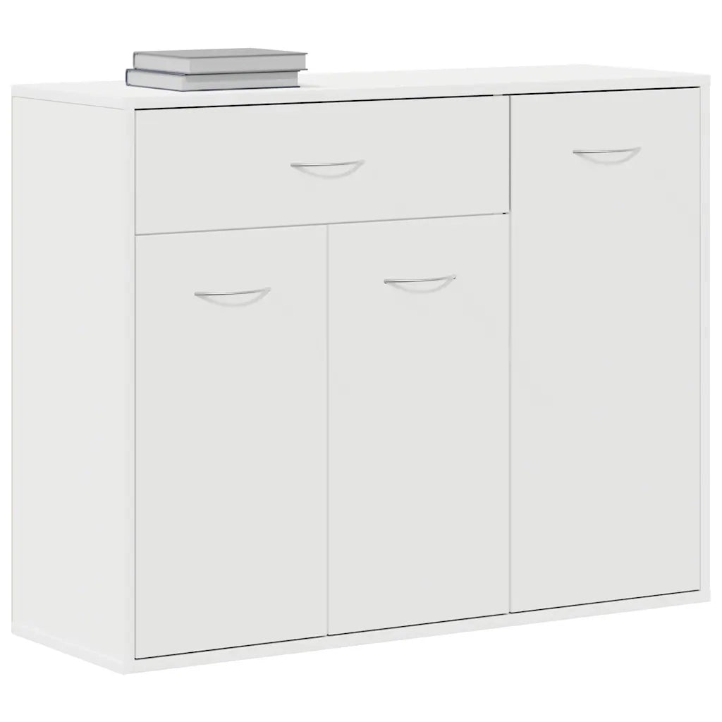 Credenza Bianca 88x30x70 cm in Legno Multistrato