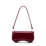 Borsa a tracolla da donna in vera pelle, colore rosso