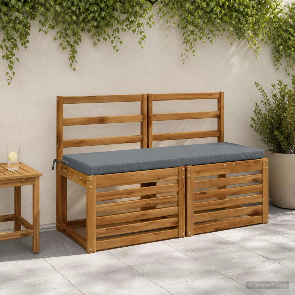 Cuscini per Panchina a 2 Pezzi SOEST 2 pz 100% Poliestere Blu 948743