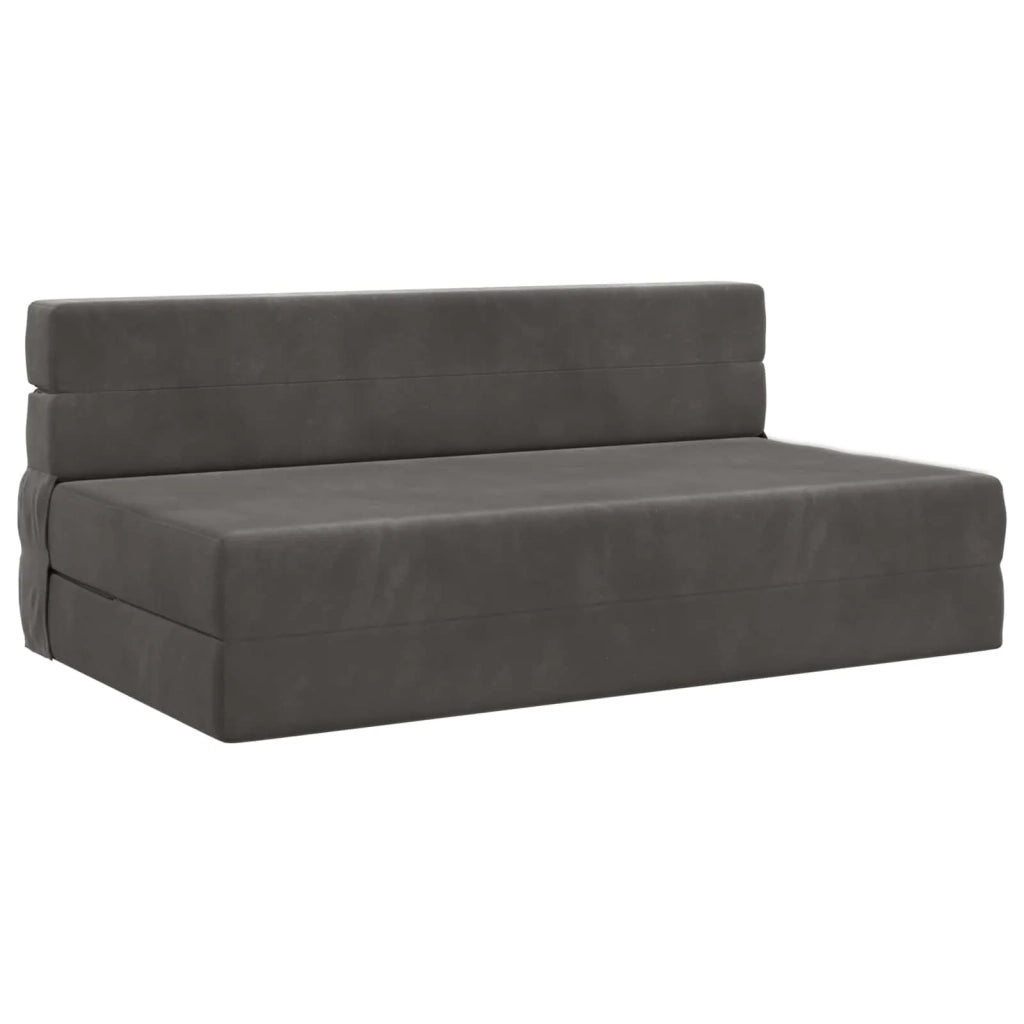 Divano Letto Pieghevole Grigio Scuro 152 x 86,5 x 60 cm Tessuto 900127