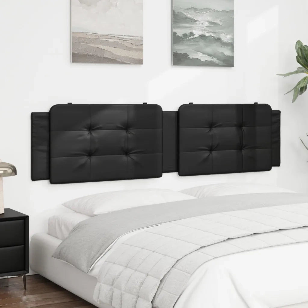 vidaXL Cuscino Testiera Nero 193 cm in Similpelle