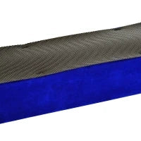 Trave da Ginnastica per Allenamento Imbottita in Legno, Blu, 210x10x6.5cm