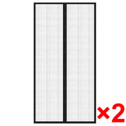 Tende Antimosche per Porta 2 pz 210 x 100 cm 2 pz Magneti Nera CFW1310891
