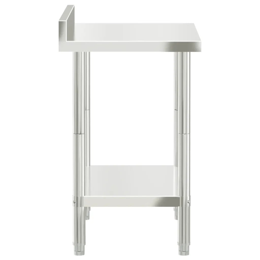 Tavolo Lavoro Cucina con Paraschizzi 82,5x55x93cm Acciaio Inox CFW6188023