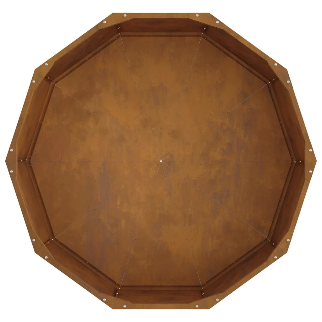 Fioriera Ruggine-Vaso-Contenitore per Piante 90 x 90 x 35 cm