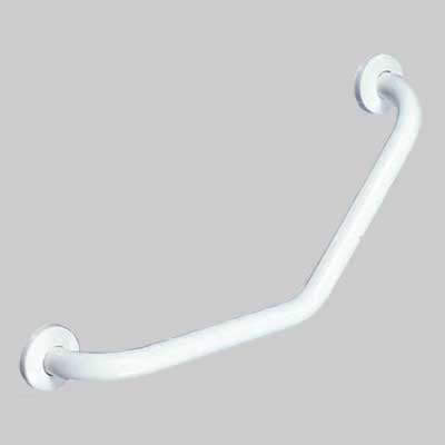 CORRIMANO ANGOLARE 45  ° PREVERNICIATO BIANCO  cm 50     MADE IN ITALY