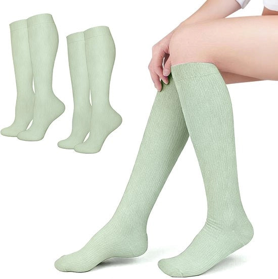 2 paia di calze compressorie sportive - Unisex - 15-20 mmHg calze compressorie - Medico, corsa, sport, infermieristica, viaggio - L/XL (dimensione consigliata 40-46)