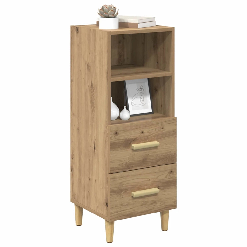 Credenza | Madia | Buffet da pranzo | Armadio da pranzo rovere artigianale 34 x 34,5 x 90 cm Legno multistrato