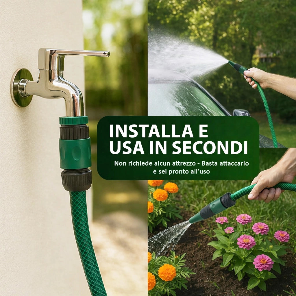 Tubo da Giardino 25 m Ø14mm Universale per Irrigazione Resistente alla Pressione