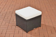 Sofa da giardino - Sedile supplementare - Piuma - Per esterno - Arredamento esterno - Cremo/bianco - 47x47x35cm