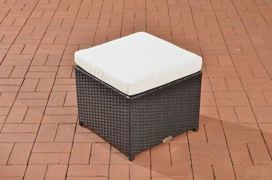 Sofa da giardino - Sedile supplementare - Piuma - Per esterno - Arredamento esterno - Cremo/bianco - 47x47x35cm