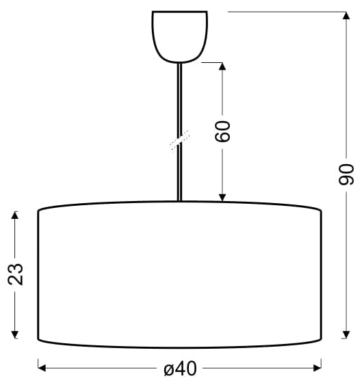 Lampada a sospensione Candellux Onda rossa tessuto Ø40 E27