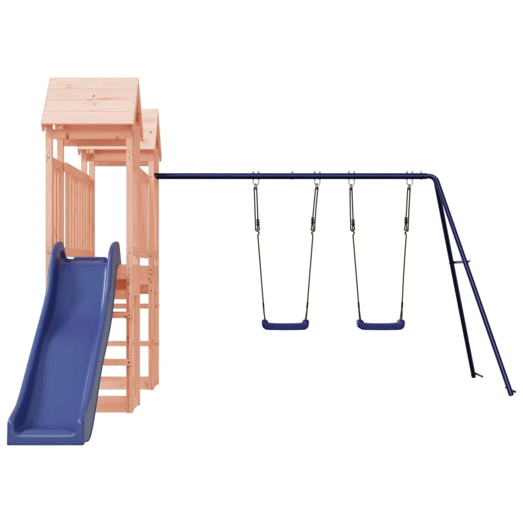 Altalena per parco giochi da esterno scivolo altalena robusta giochi da giardino 308 x 461 x 207 cm legno massello di abete Douglas 02_0004642