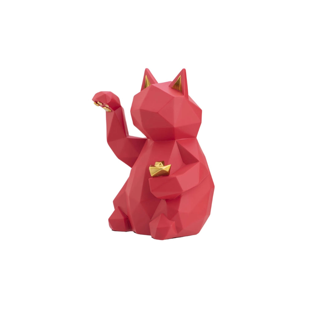 Decorazione interni Modello Lucky Cat Versione moderna del Maneki-neko Rosso TechKidz
