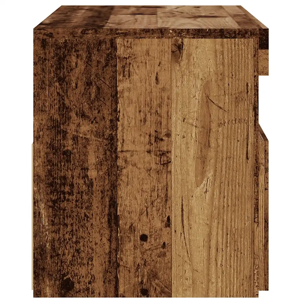 Mobile Porta TV con LED Legno Antico 75x35x40 cm Multistrato