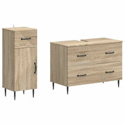 Set di Armadi da Bagno da 2 Pezzi HAARLEM Rovere Sonoma 3417695