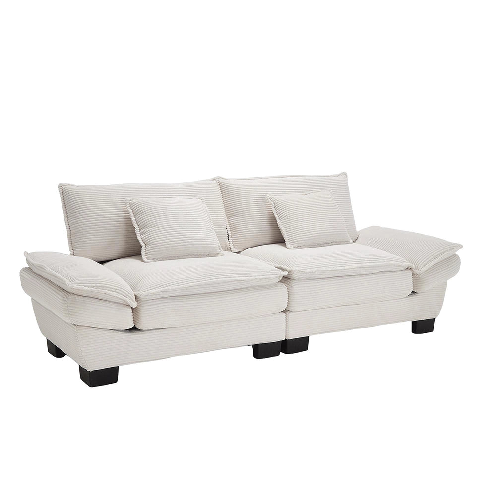 Divano letto doppio - Xylo - Con piumino, cuscino incluso, beige