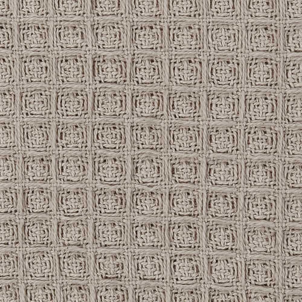 Copriletto in cotone tortora 200 x 220 cm con motivo a quadretti, decorativo, per il soggiorno e la camera da letto.