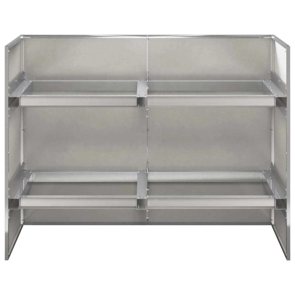 Vaso da giardino Argento 80 x 40 x 60 cm Acciaio Inox 8005887