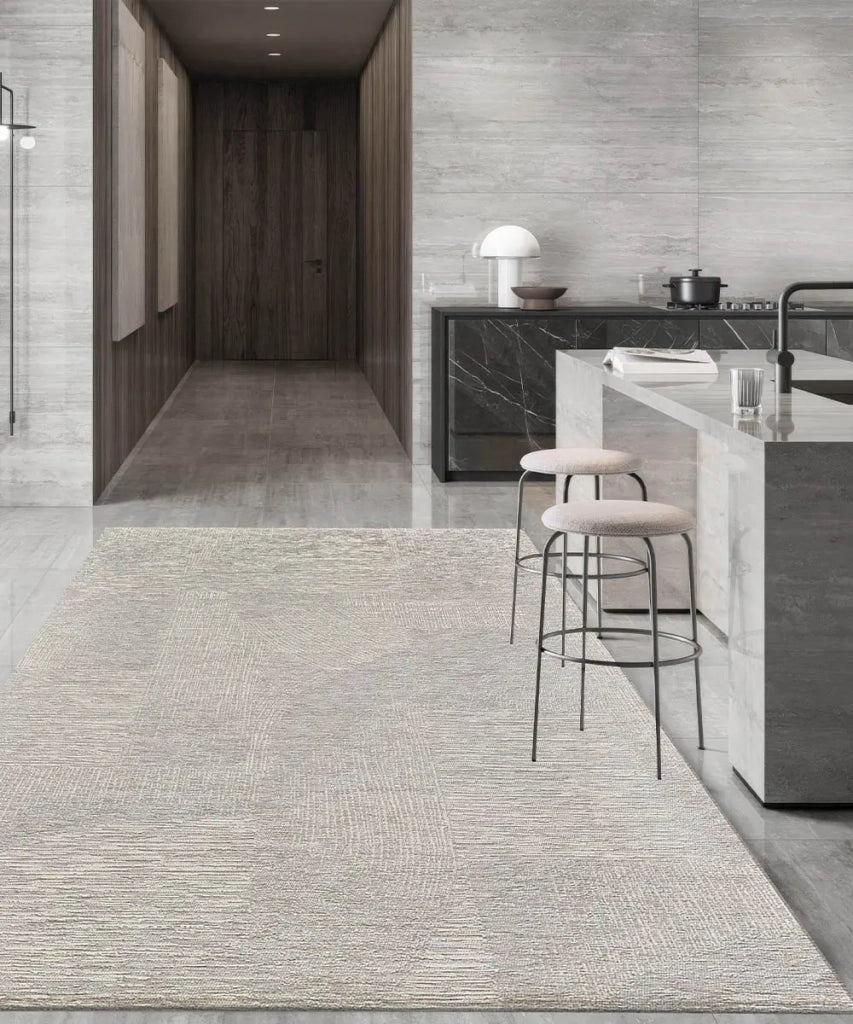 Tappeto Arredo GRAFFIO BEIGE SABBIA salotto soggiorno camera, disegno geometrico con linee stile astratto, multiuso lavabile antiscivolo cm.115x175