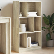 Libreria-Scaffale per Libri-Mobile di Stoccaggio Rovere Sonoma 57x28,5x107,5 cm in Legno Multistrato