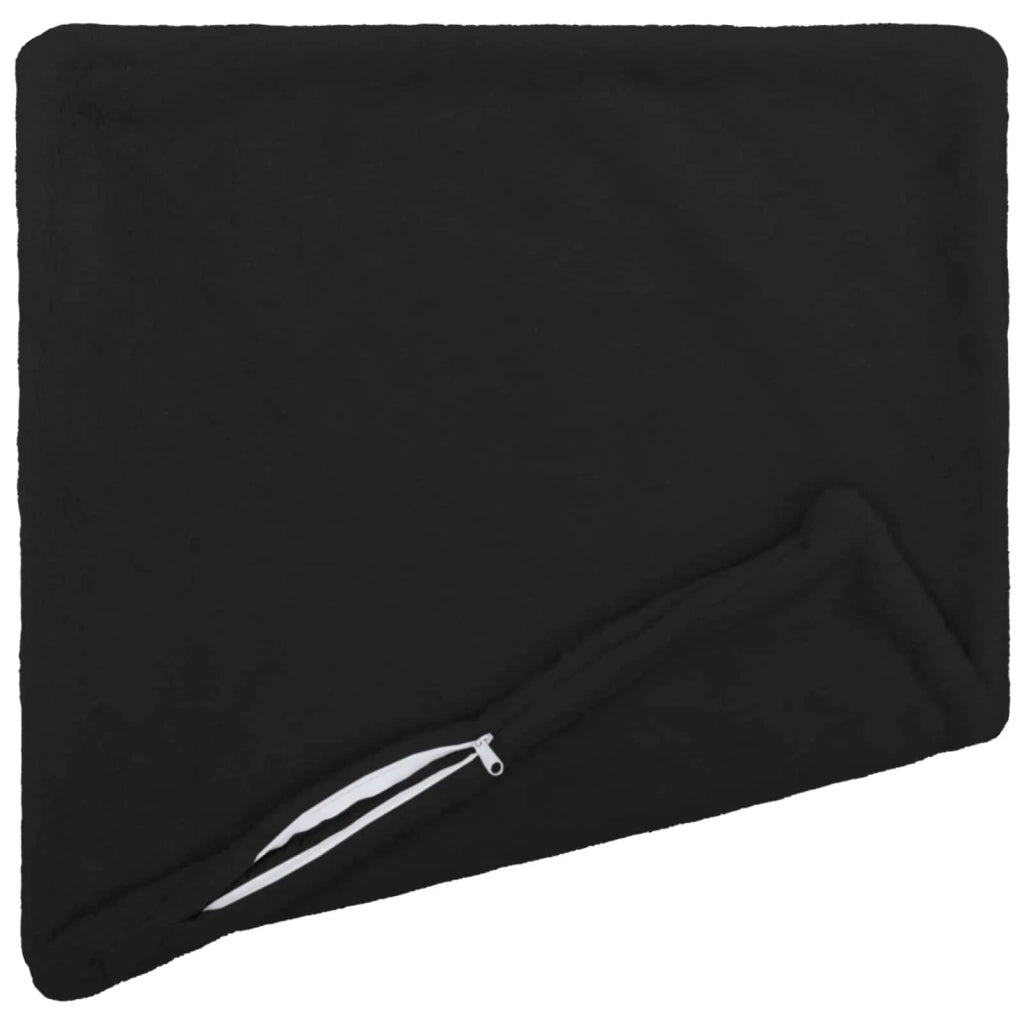 Federa 2 pz HEERLEN Nero 80 x 80 cm Pelliccia di Coniglio Finta 913797