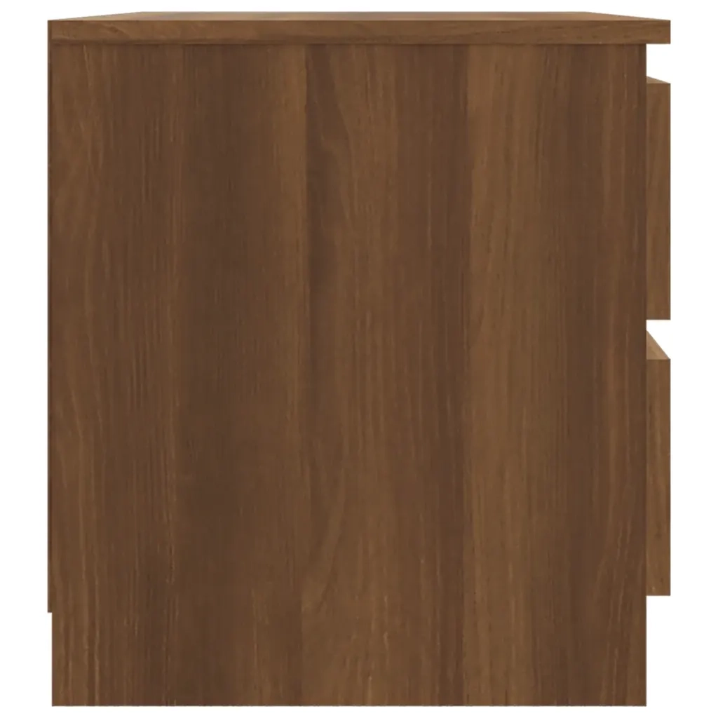 Comodini Rovere Marrone 2 pz 50x39x43,5 cm in Legno Multistrato cod mxl 30369