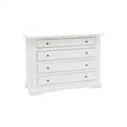 Comò casettiera in legno Shabby chic mod toscano bianco