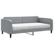 Divano letto | Sof¨¤ letto | Letto singolo con Materasso Grigio Chiaro 100x200 cm in Tessuto