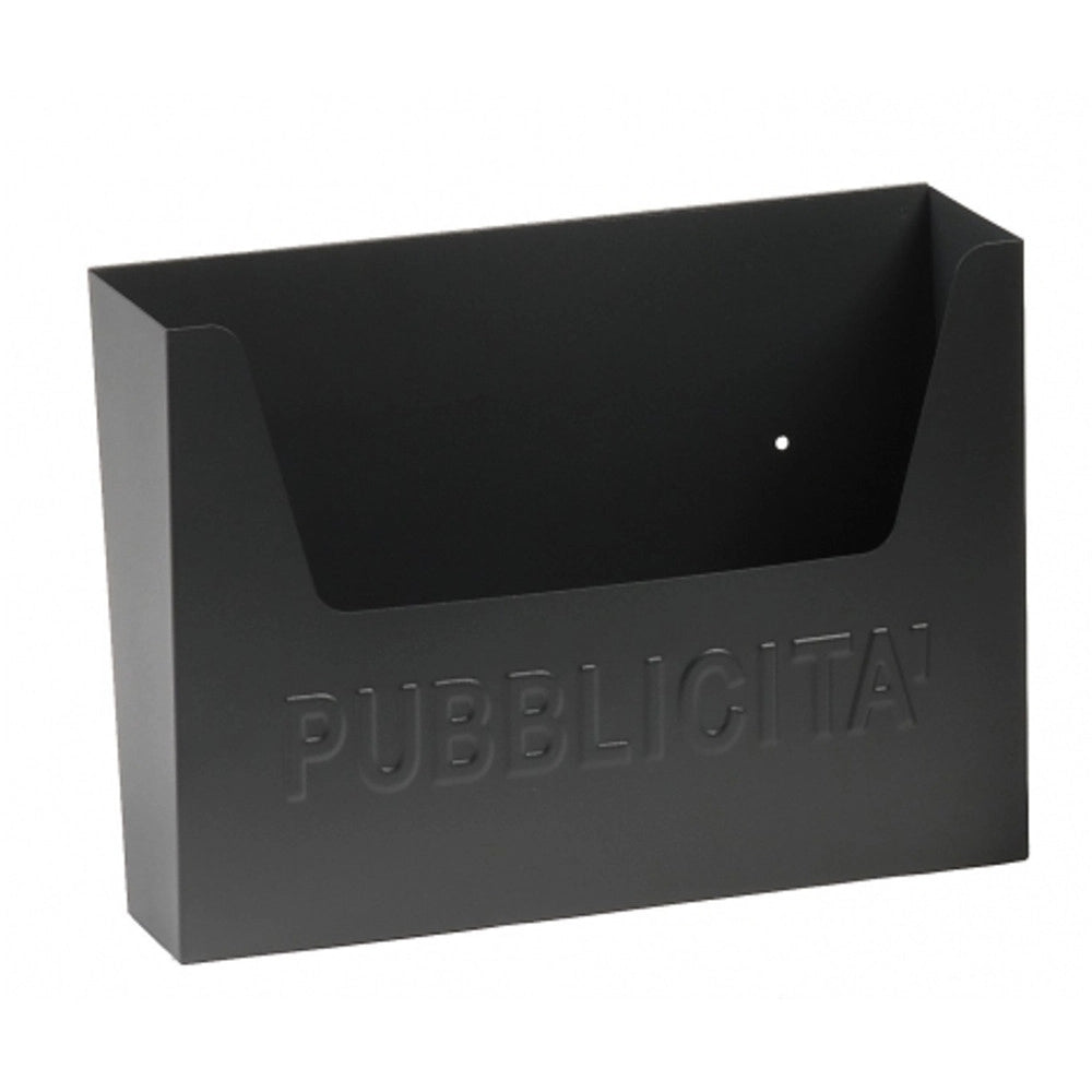 Trade Shop - Cassetta Postale Porta Pubblicita' Volantini Posta In Acciaio Colore Antracite -