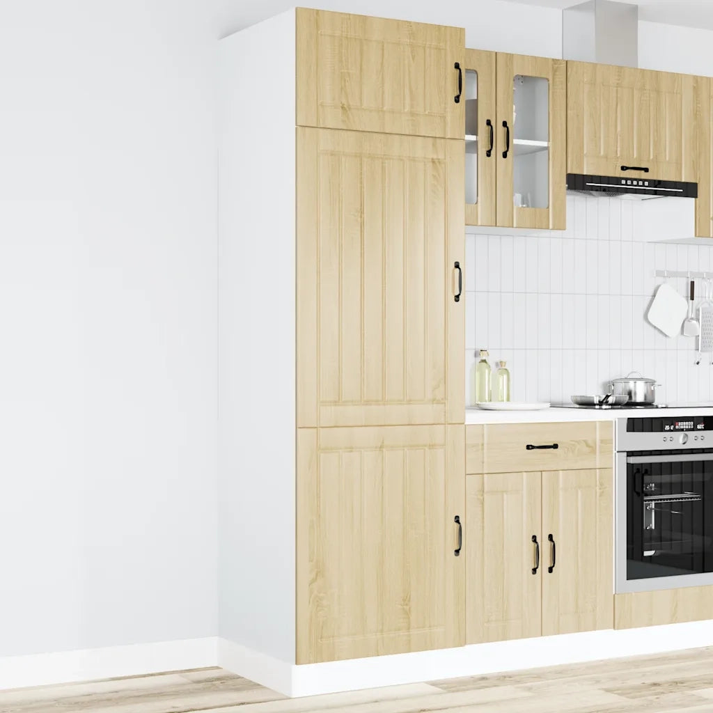 Armadio da Cucina-Credenza da Cucina Lucca Rovere Sonoma in Legno Multistrato
