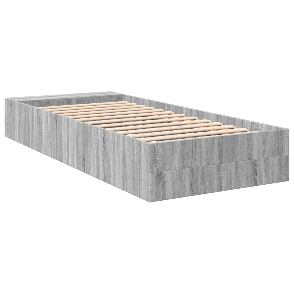 Giroletto-Struttura Letto Grigio Sonoma 90x200 cm in Legno Multistrato 373485