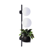 Applique con fioriera PLANT 2 globi bianchi Zuma Line