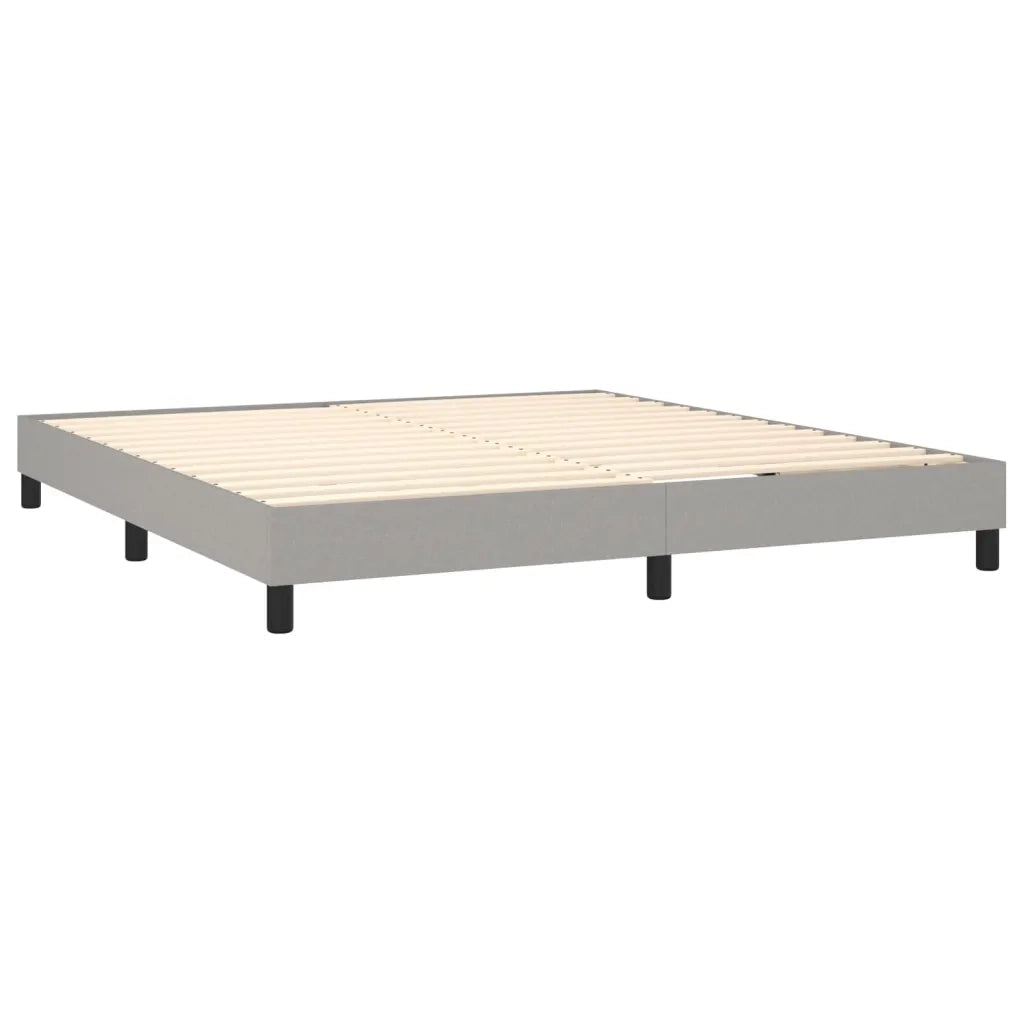 Letto a Molle Materasso e LED Grigio Chiaro 160x200 cm Tessuto cod mxl 45542