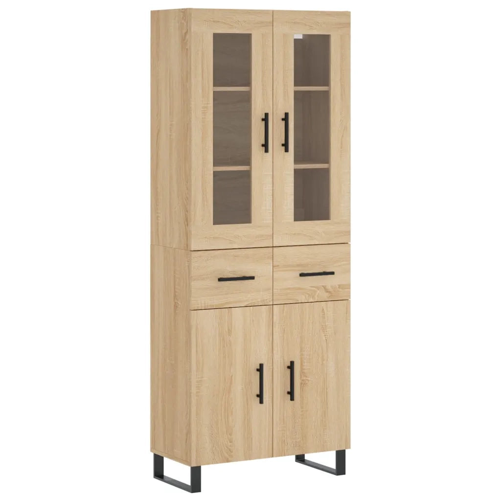 Credenza Rovere Sonoma 69,5x34x180 cm in Legno Multistrato 3198556