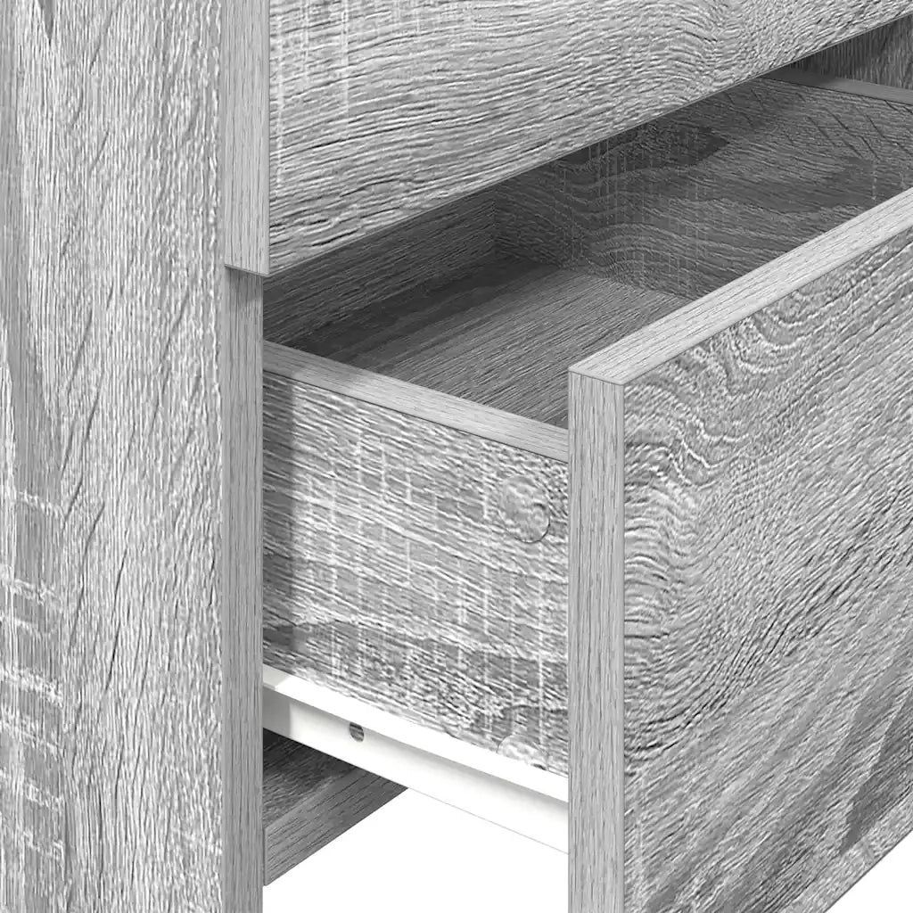 Comodini 2 pz con 2 cassetti Grigio Sonoma 40x36,5x62 cm 858643